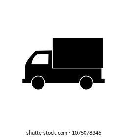 Truck lorry or van vector icon simple design