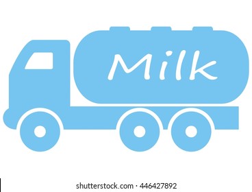 truck, milk tank, vector icon