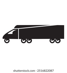 Truck modern shipping long icon sign