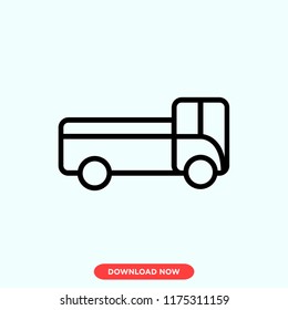 Truck modern vector style. Truck car icon concept. Truck icon for web and app.