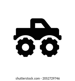 truck monster Icon. Flat style design isolated on white background. Vector illustration