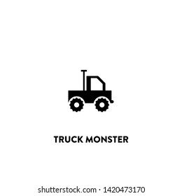 truck monster icon vector. truck monster sign on white background. truck monster icon for web and app