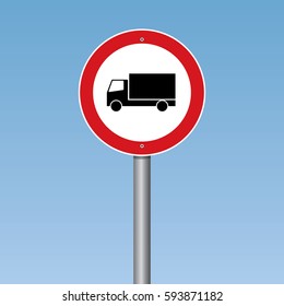 Truck Motor Lorry Traffic Road Sign