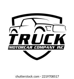 Truck motorcar company logo vector