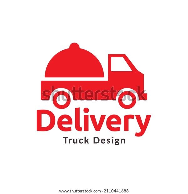 truck with movable food cover logo\
design, vector graphic symbol icon sign\
illustration