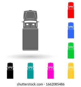 truck multi color style icon. Simple glyph, flat vector of transport view from above icons for ui and ux, website or mobile application