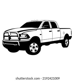 truck off road pick up vector illustration flat style front view