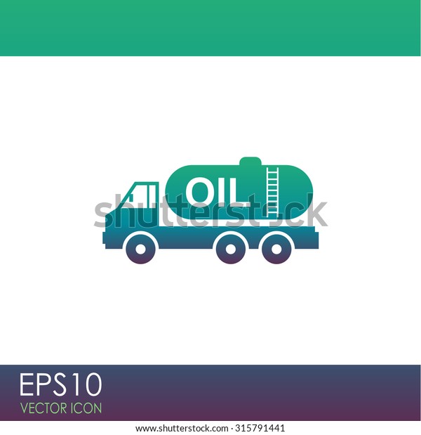 Truck with oil vector\
icon.