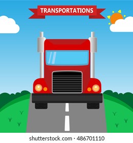  Truck on the road