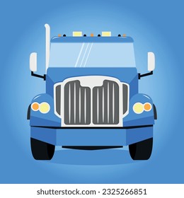truck on the road. vector illustration