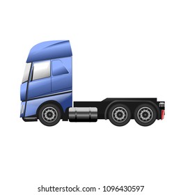 Truck on a white background. Delivery and shipping cargo truck. For infographics or design