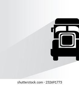truck on white background, flat and shadow theme
