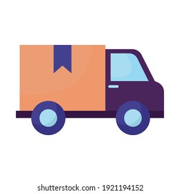 Truck On A White Background Vector Illustration Design