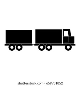 truck on white background, vector illustration