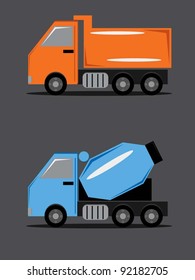 Truck Orange Blue