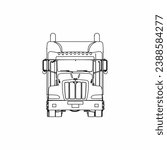 Truck outline, Truck 2 Dimension, Truck icon