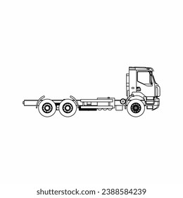 Truck outline, Truck 2 Dimension, Truck icon