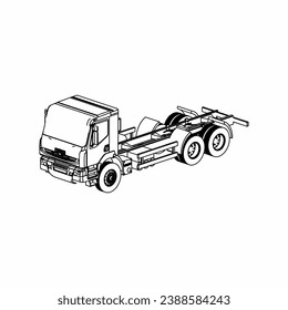 Truck outline, Truck 2 Dimension, Truck icon