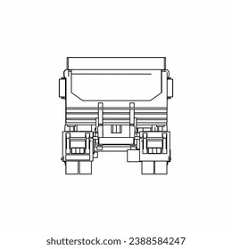 Truck outline, Truck 2 Dimension, Truck icon