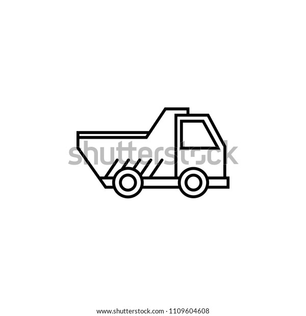 truck outline icon. Element of\
construction icon for mobile concept and web apps. Thin line truck\
outline icon can be used for web and mobile on white\
background