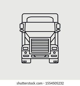 Truck outline Icon on white background – Vector