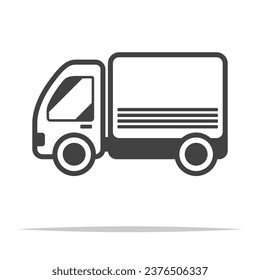 Icono de contorno de camión vector transparente aislado