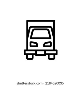 Truck With Outline Icon Vector