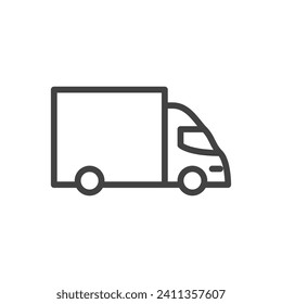 truck outline pixel perfect for web and mobile