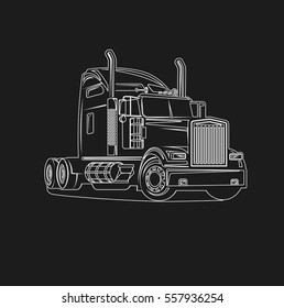 truck outlines vector 