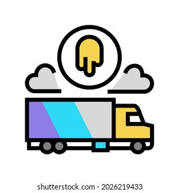 truck painting services color icon vector. truck painting services sign. isolated symbol illustration