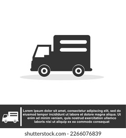 Truck pickup icon in black colour