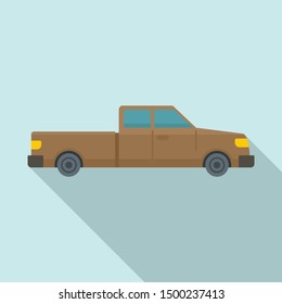 Truck pickup icon. Flat illustration of truck pickup vector icon for web design