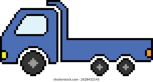 Truck Pixel Art Ícone Retro 8 Bit Estilo Ilustração 