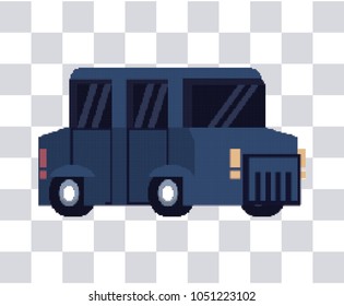 Truck pixelated isolated