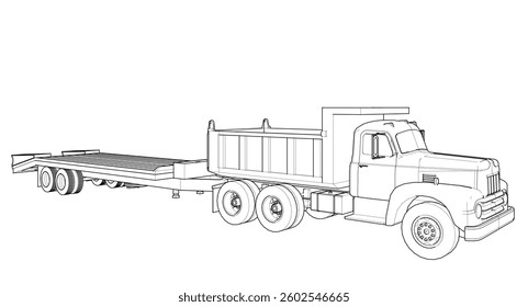 truck with a platform for transportation