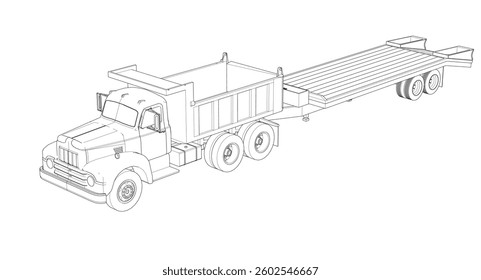 truck with a platform for transportation