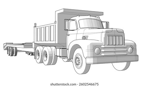 truck with a platform for transportation