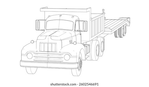 truck with a platform for transportation