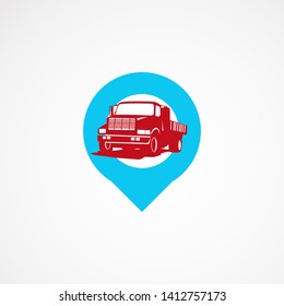 truck point logo template designs for company