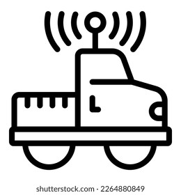 Truck radio control icon outline vector. Remote toy. Rc electronic