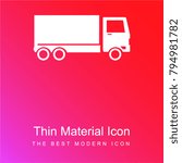 truck red and pink gradient material white icon minimal design