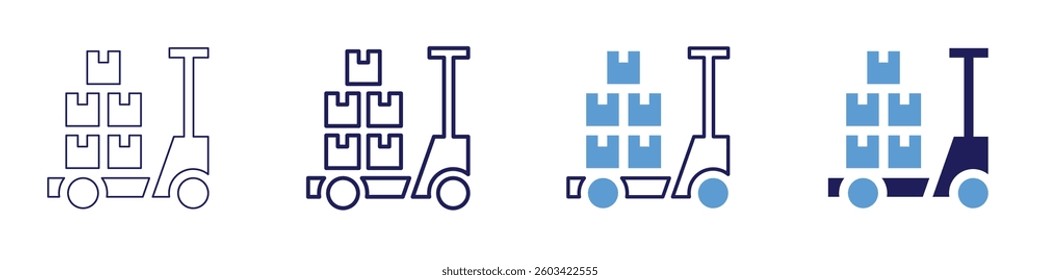 Truck repair costs estimate icon in 4 different styles. Thin Line, Line, Bold Line, Duotone. Duotone style. Editable stroke.