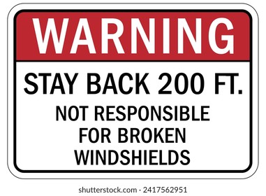 Truck safety sign and labels