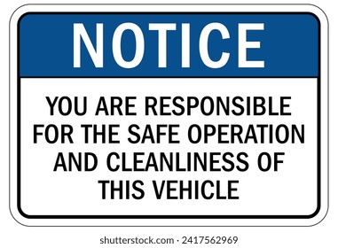 Truck safety sign and labels