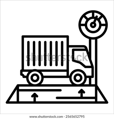 Truck Scale Icon Element For Design