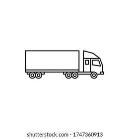 Truck Trailer Bobtail 2 Icon Vector Stock Vector (Royalty Free ...