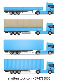 truck semi trailer vector illustration isolated on white background