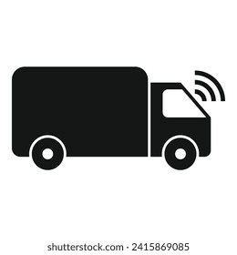 Truck sensor control icon simple vector. Safety traffic. Toll front