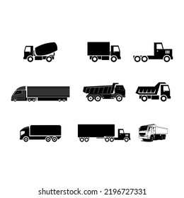 Diseño vectorial de ilustración de conjunto de camiones