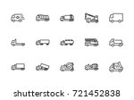Truck Set of Transport Vector Line Icons. Contains such Icons as Truck, Transportation, Tow Truck, Cranes, Mixer, Garbage Truck, Manipulators, Delivery service and more. Editable Stroke. 32x32 Pixel